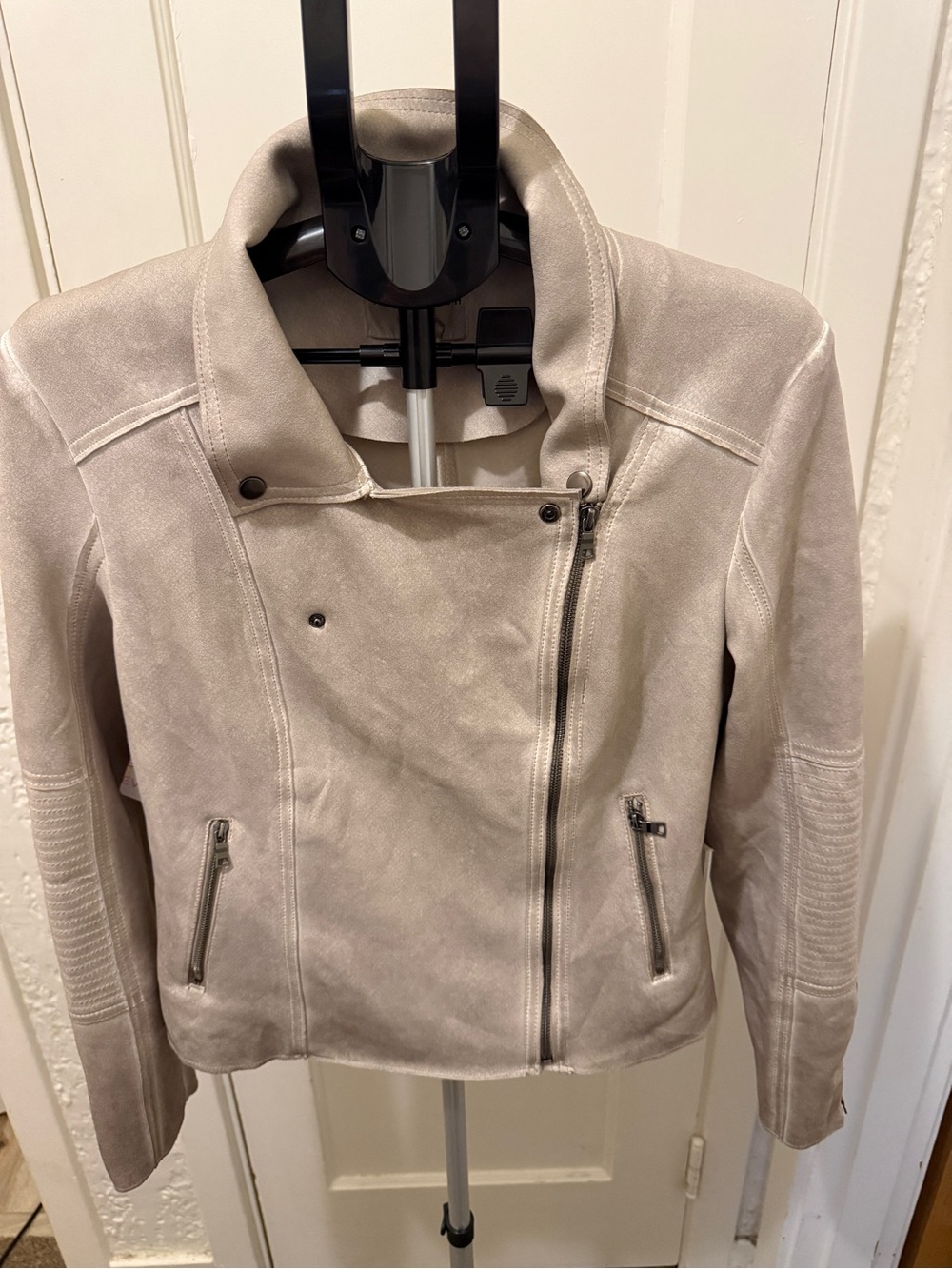 Evereve Marrakech xl Beige Suede Moto Jacket
